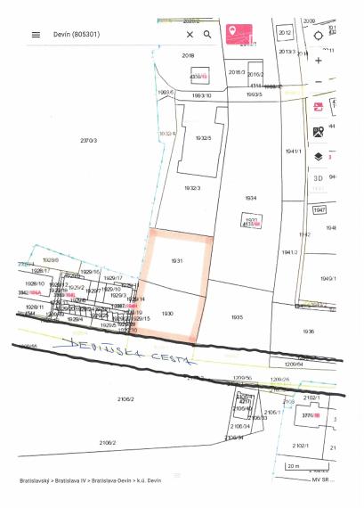 Slnečný pozemok veľkorysých rozmerov - Devínska cesta, časť Zlaté schody.